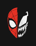 Marvel Spider-Man Shirt Boy's Venom Spider-Man Split Short Sleeve Tee