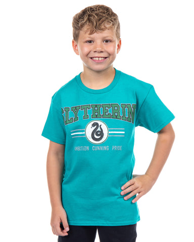 Harry Potter T-Shirt Boy's Slytherin Snake Design Short Sleeve Tee