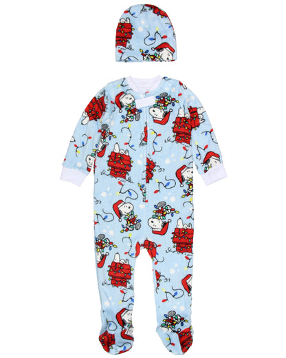 Peanuts Snoopy Merry & Bright Christmas Matching Family Pajama Set