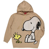 The Peanuts Men's Snoopy and Woodstock Lightweight Pull Over Adult Hoodie
