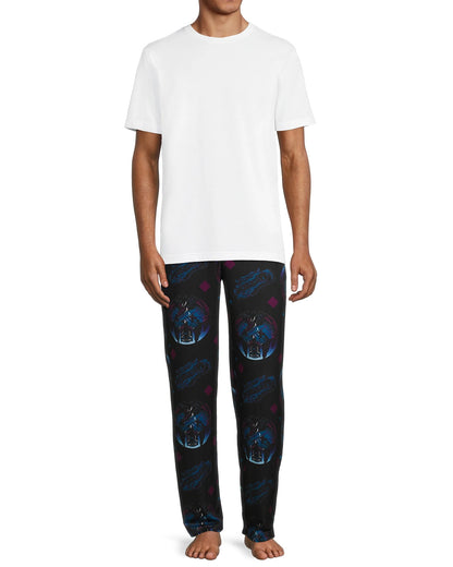 Marvel Men's Black Panther Allover Scene Sateen Soft Touch Lounge Pants