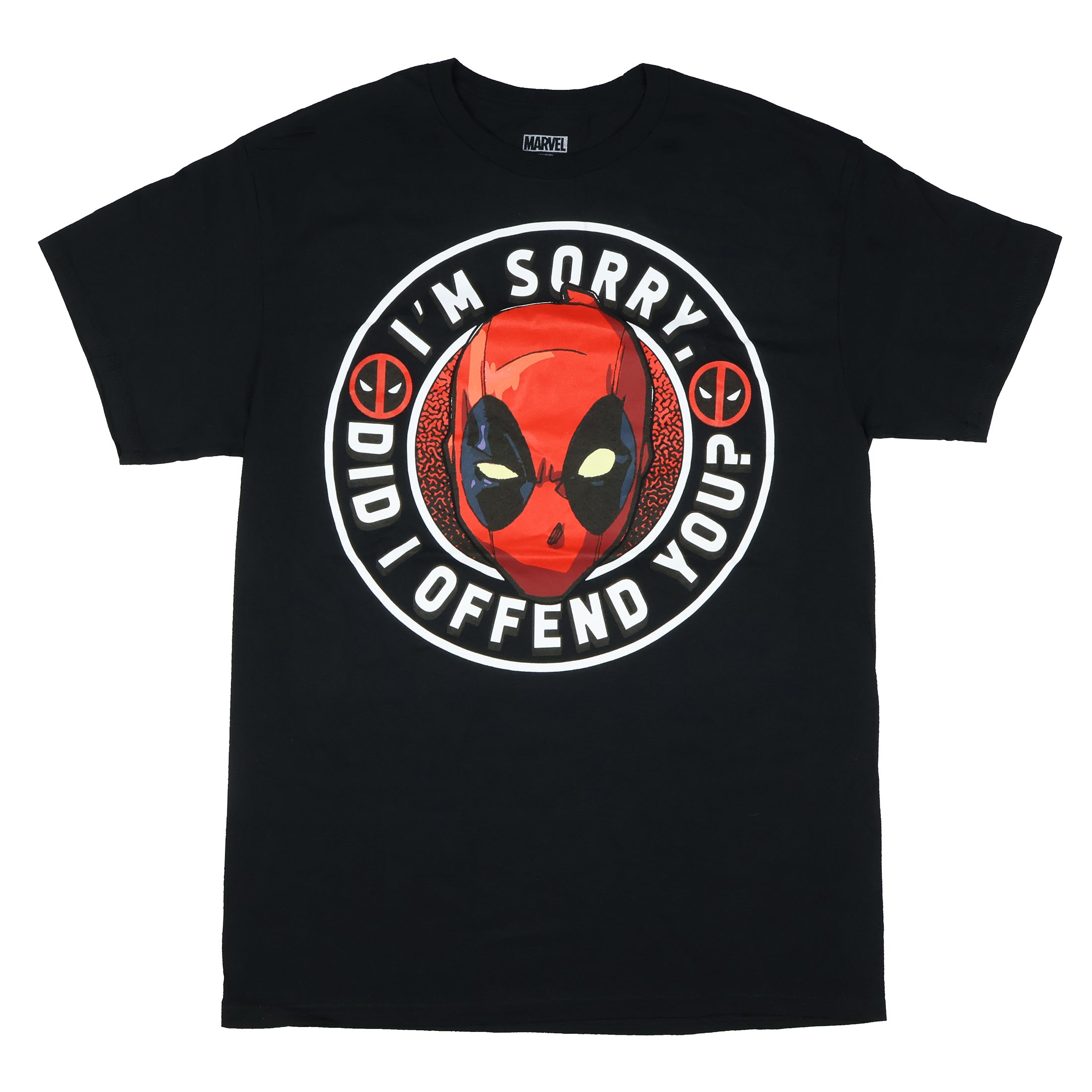 Marvel Deadpool Men's T-Shirt Sorry Did I Offend You Short Sleeve Tee (3XL)