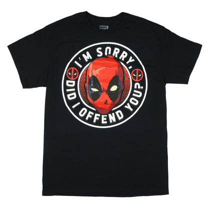Marvel Deadpool Men's T-Shirt Sorry Did I Offend You Short Sleeve Tee (3XL)
