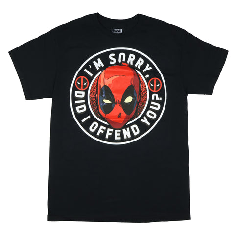 Marvel Deadpool Men's T-Shirt Sorry Did I Offend You Short Sleeve Tee