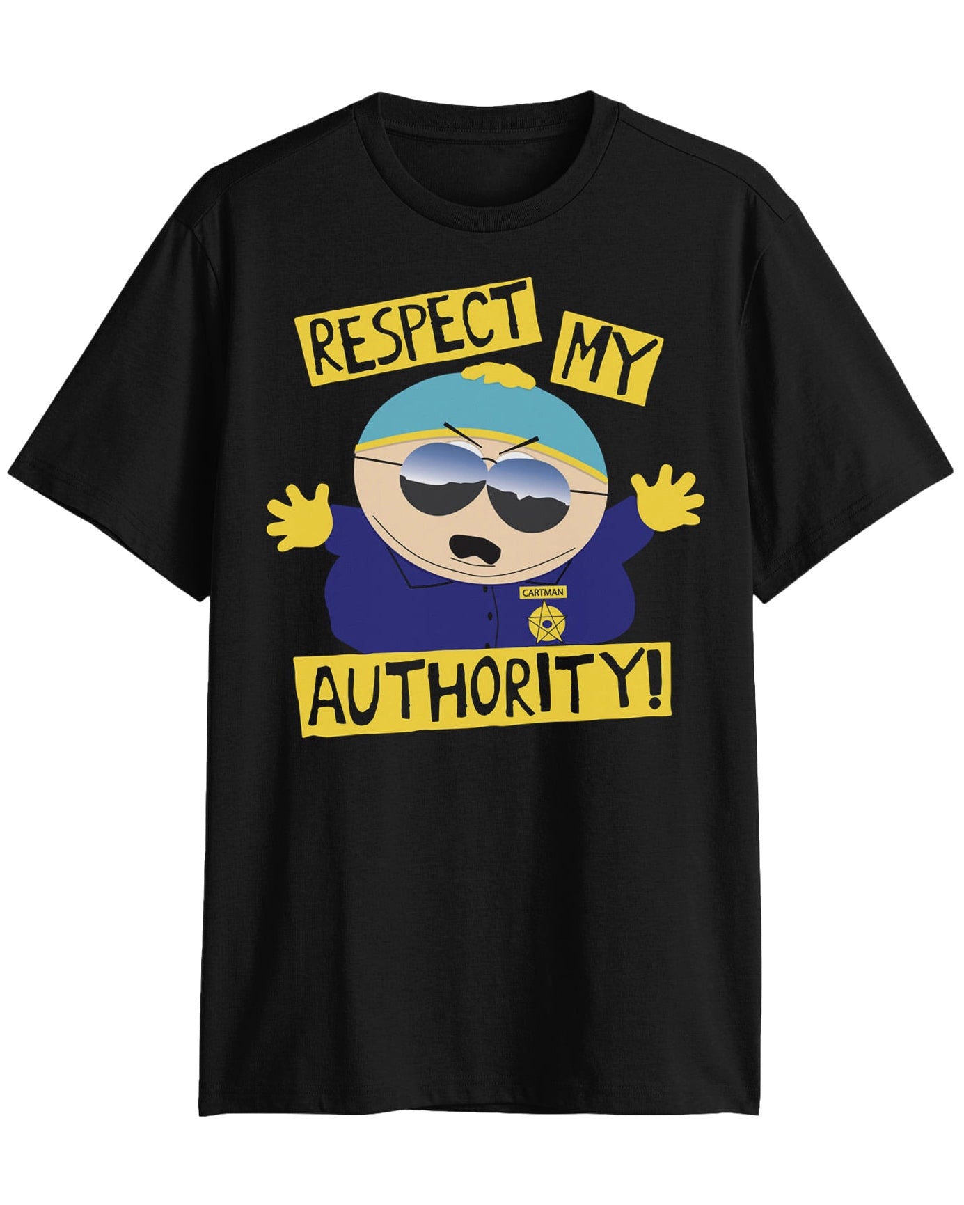 South Park Shirt Men's Cartman Respect My Authority Adult Short Sleeve Tee