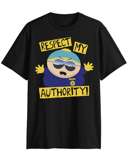 South Park Shirt Men's Cartman Respect My Authority Adult Short Sleeve Tee