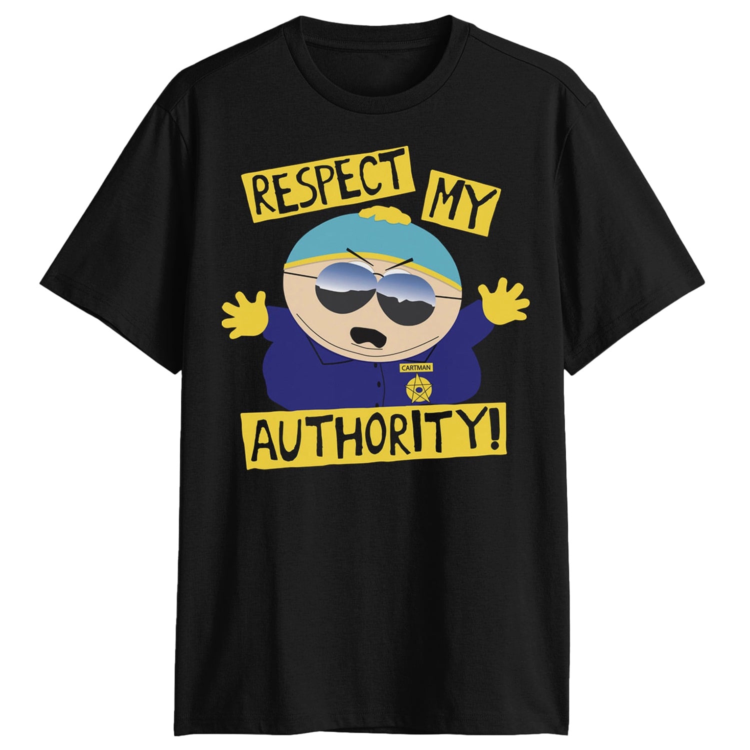 South Park Shirt Men's Cartman Respect My Authority Adult Short Sleeve Tee