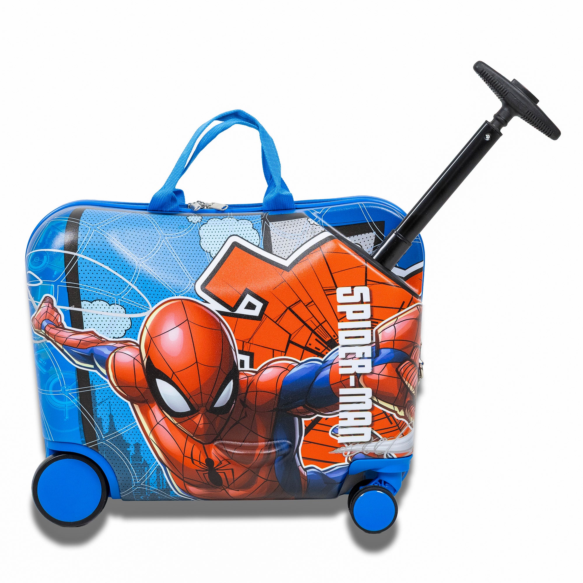 Marvel Spider-Man Suitcase 18" Kids Ride On Carry On Luggage with Wheels