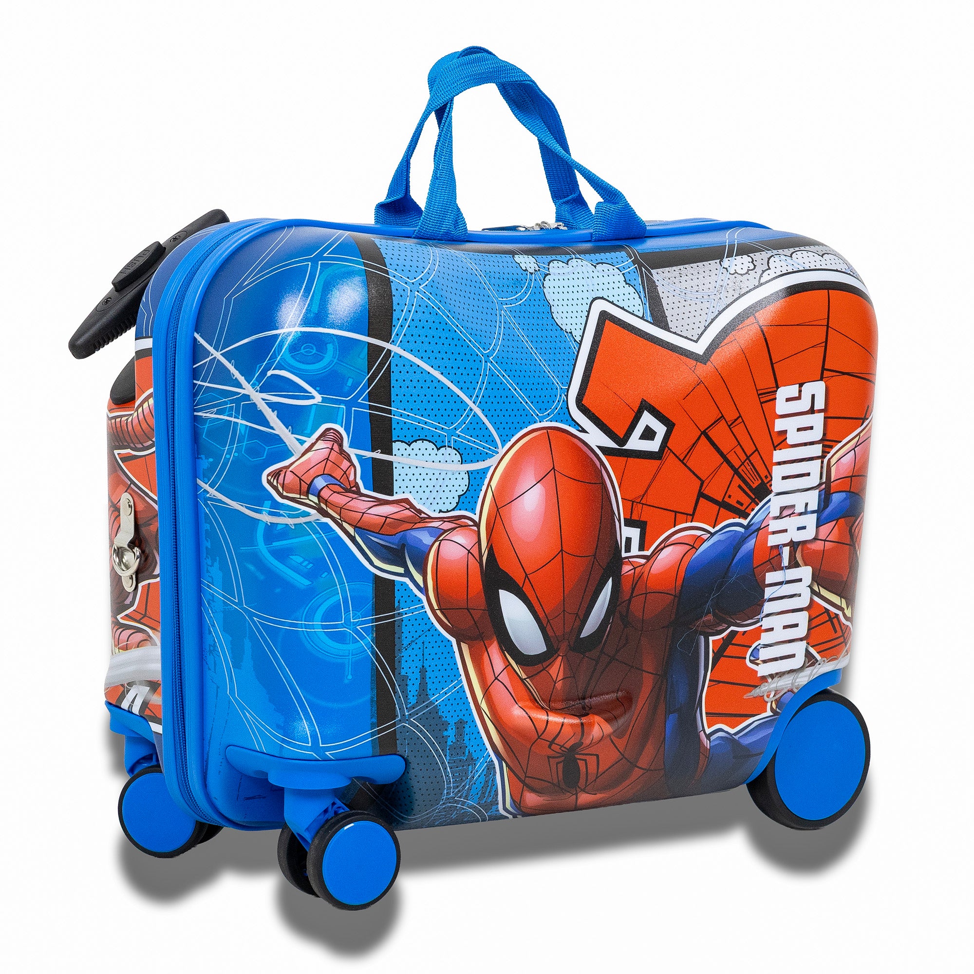 Marvel Spider-Man Suitcase 18" Kids Ride On Carry On Luggage with Wheels