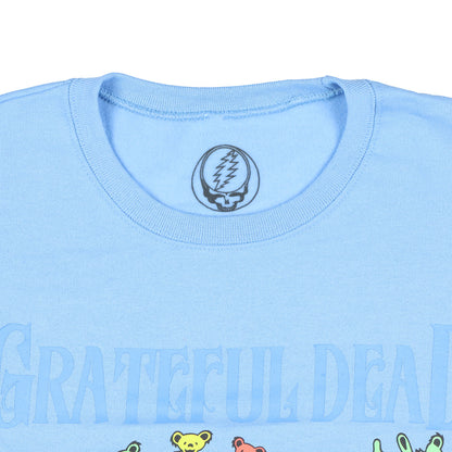 Grateful Dead Men's Dancing Bears Spiral Design Crewneck Sweatshirt (Medium)