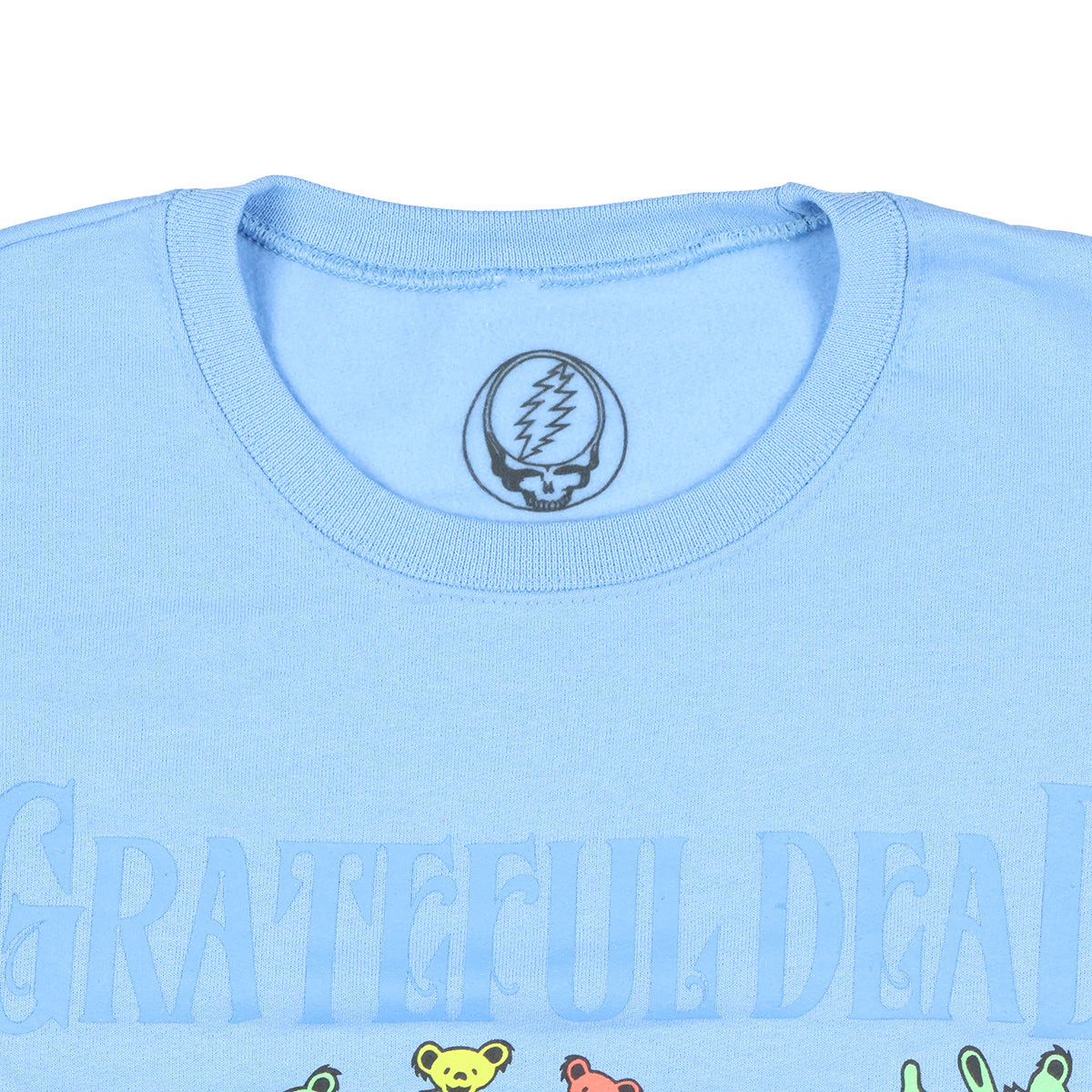 Grateful Dead Men's Dancing Bears Spiral Design Crewneck Sweatshirt