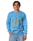 Grateful Dead Men's Dancing Bears Spiral Design Crewneck Sweatshirt (Large)