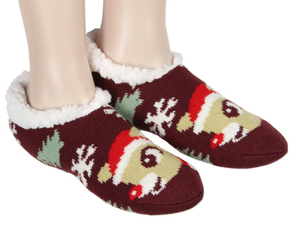 Rudolph The Red-Nosed Reindeer Christmas Holiday Slipper Socks No-Slip Sole - Seven Times Six