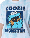 Sesame Street Womens' Cookie Monster Tie Dye Shirt Short Sleep Pajama Set