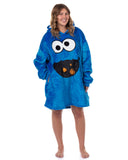 Sesame Street Cookie Monster Wearable Blanket Oversized Hoodie Plush Pullover