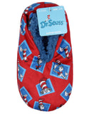 Dr. Seuss Kids Cat in The Hat Slipper Socks No-Slip Sole For Boys or Girls