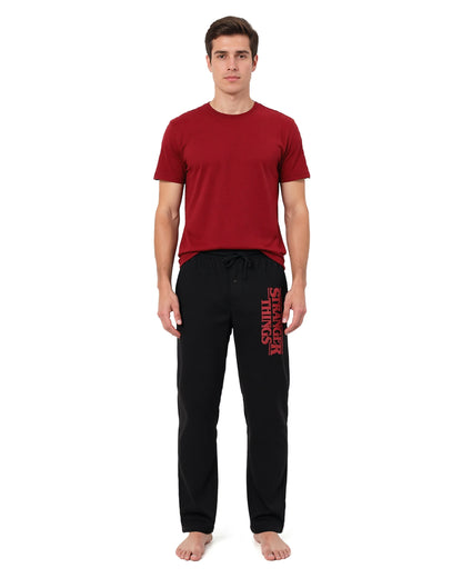 Stranger Things Men's Tv Show Logo Adult Loungewear Pajama Pants