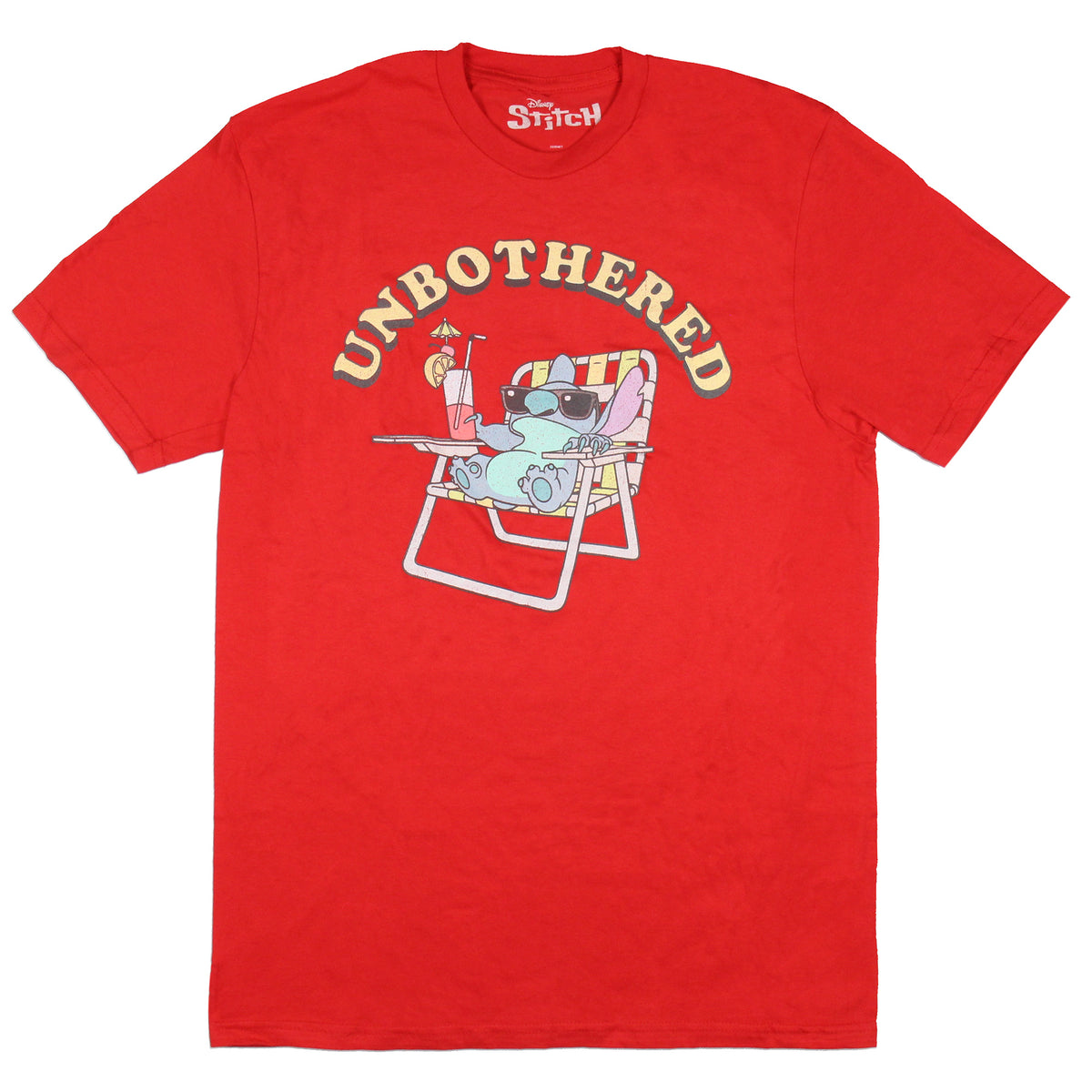 Lilo & Stitch Men's Unbothered  Graphic Adult Short Sleeve T-Shirt