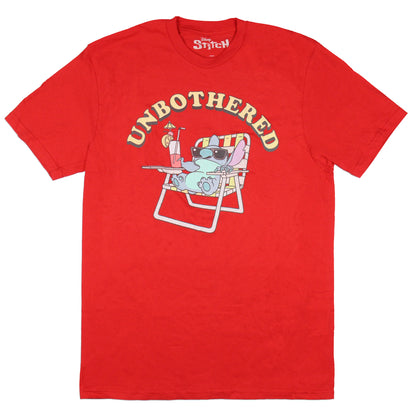 Lilo & Stitch Men's Unbothered  Graphic Adult Short Sleeve T-Shirt