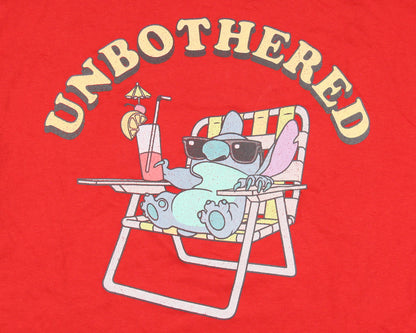 Lilo & Stitch Men's Unbothered  Graphic Adult Short Sleeve T-Shirt - Seven Times Six
