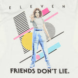 Stranger Things Womens' Eleven Friends Don't Lie Long Sleeve Crop Top Adult