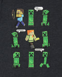 Minecraft Boys' Alex And Steve Among Creepers Long-Sleeve Graphic T-Shirt