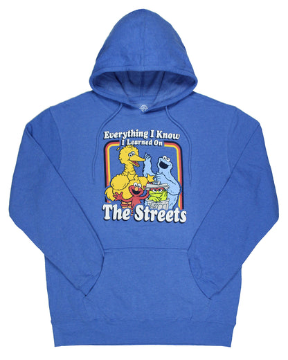 Sesame Street Men's Everything I Know Character Design Pullover Hoodie