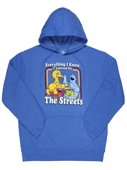 Sesame Street Men's Everything I Know Character Design Pullover Hoodie