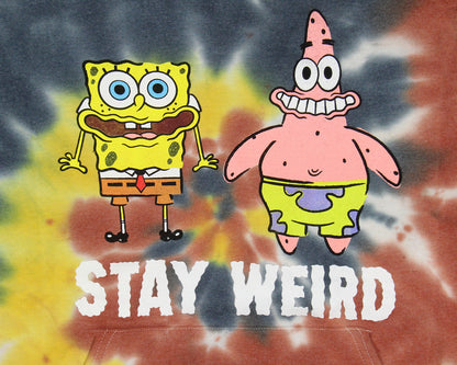 SpongeBob SquarePants Patrick Stay Weird Tie-Dye Logo Men's Pullover Hoodie