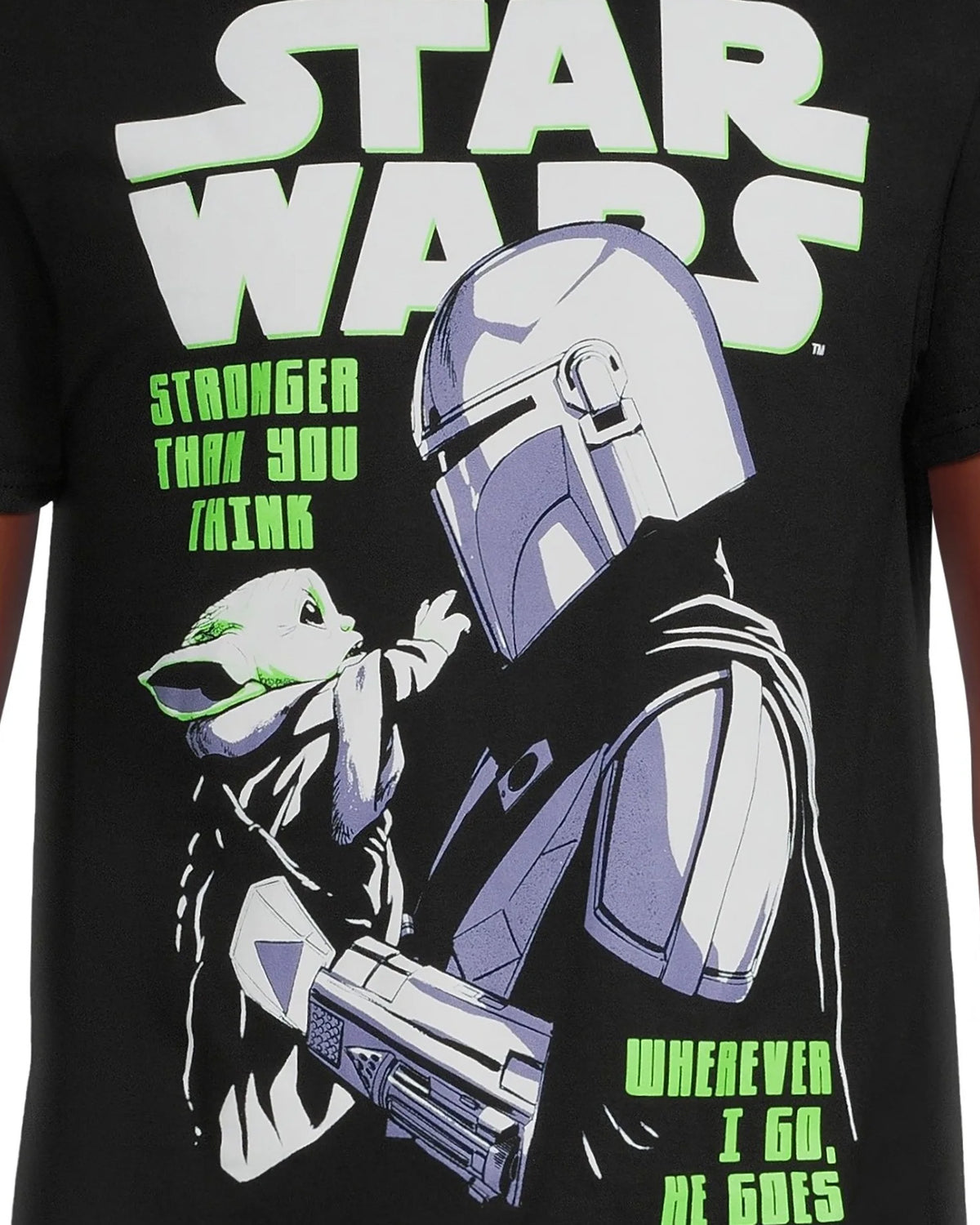 The Mandalorian Shirt Men's Grogu Wherever I Go He Goes Short Sleeve Tee