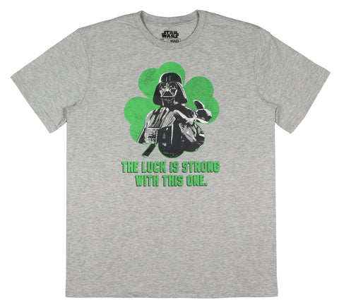 Star Wars Men's Darth Vader The Luck Is Strong With This One Graphic T-Shirt