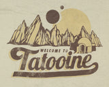 Star Wars Men's Welcome To Tatooine Distressed (XL) Adult T-Shirt Brown