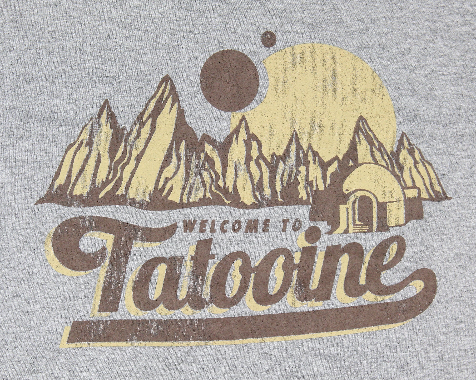 Star Wars Men's Welcome To Tatooine Distressed Adult Short Sleeve T-Shirt