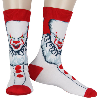 Horror Movie Men's Pennywise Jason Freddy 3 Pack Crew Socks Shoe Size 6-12