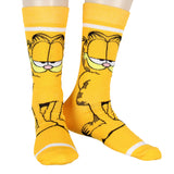 Garfield Comics Men's 2 PK Garfield Cat Odie Character Crew Socks Shoe Size 6-12