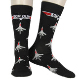 Top Gun Novelty Top Gun Fighter Jet 2-Pk Knit Men's Crew Socks Shoe Size 6-12