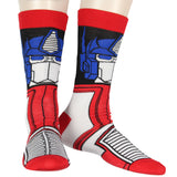 Transformers Men's Optimus Prime Autobot Logo 2-Pack Crew Socks Shoe Size 6-12