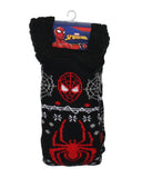 Marvel Comics Spider-Man Men's Ugly Christmas Sweater Knit Fuzzy Slipper Socks