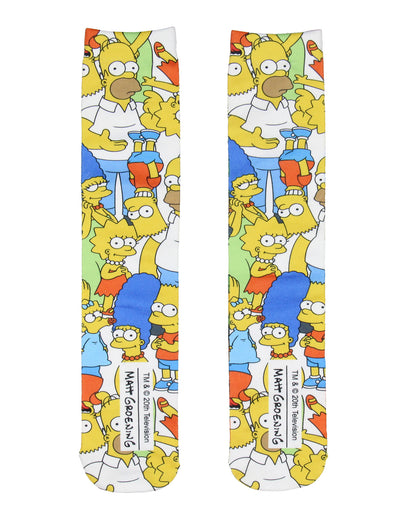 The Simpsons Men's Novelty Family Sublimated Crew Socks Shoe Size 6-12