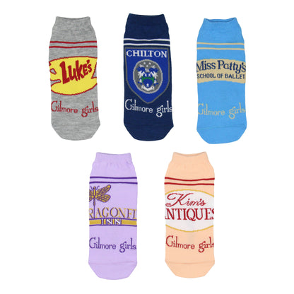 Gilmore Girls TV Series Socks 5 Pack Stars Hollow Low-Cut Womens Socks Size 4-10