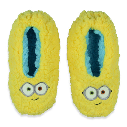 The Minions Slippers Adult Plush Embroidered Non-Slip Mushie Socks 1 Pair