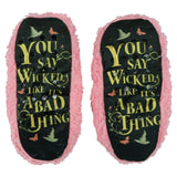 Wicked Slippers Adult Mushie Slipper Socks with Sublimated Sole 1 Pair
