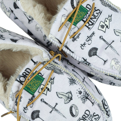 Lord of The Rings Slippers Adult Lace Up Fleece Lined Moccasin Socks
