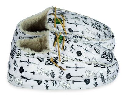 Lord of The Rings Slippers Adult Lace Up Fleece Lined Moccasin Socks