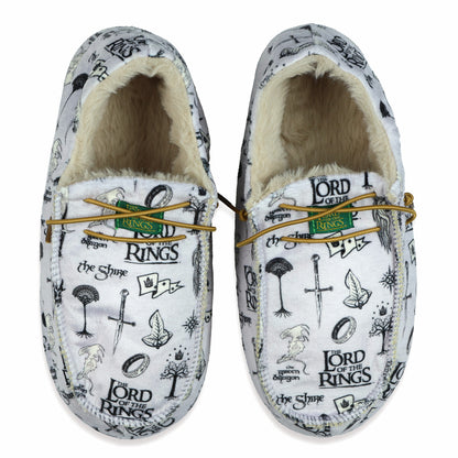 Lord of The Rings Slippers Adult Lace Up Fleece Lined Moccasin Socks