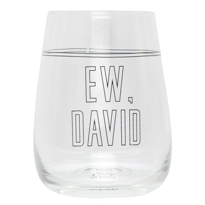 Schitt's Creek Merchandise Ew David Rose 16 Oz. Stemless Wine Glass