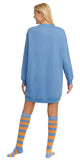 Kellogg's Women's Tony the Tiger Sleepshirt with Knee High Socks Pajama Set