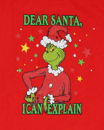 Dr Seuss The Grinch Who Stole Christmas White Buffalo Plaid Matching Family Pajama Set