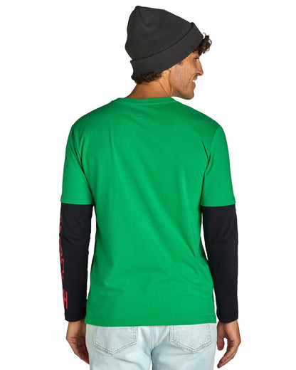 Dr. Seuss The Grinch Men's Faux Long Sleeve Shirt And Embroidered Beanie Set