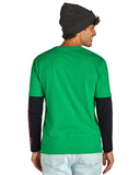 Dr. Seuss The Grinch Men's Faux Long Sleeve Shirt And Embroidered Beanie Set
